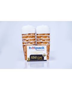 HOTPACK PAPER DOUBLE WALL CUP 8OZ 10PCS + LID