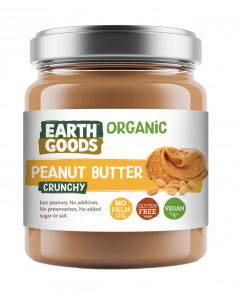EARTH GOODS ORGANIC CRUNCHY PEANUT BUTTER GLUTEN-FREE 220GM