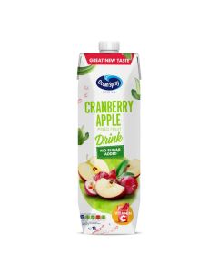 OCEAN SPRAY CRANBERRY APPLE NO SUGAR ADDED JUICE 1LTR