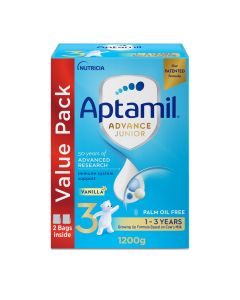 APTAMIL ADVANCE JUNIOR MILK FORMULA PALM OIL FREE STAGE 3 FROM 1-3 YEARS 1200GM