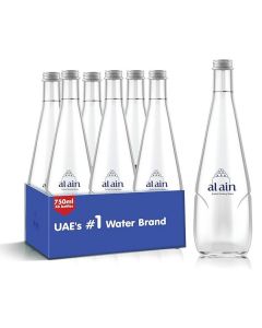AL AIN WATER MINERAL STILL GLASS BOTTLE 6X750 ML