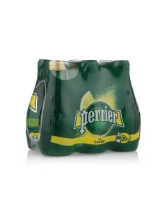 PERRIER NATURAL SPARKLING MINERAL WATER LIME GLASS BOTTLE 6X200ML