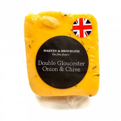 HARVEY & BROCKLESS DOUBLE GLOUCESTER ONION & CHIVE CHEESE