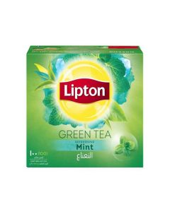 LIPTON GREEN TEA MINT TEABAGS 100X1.3GM