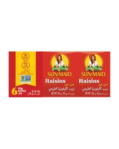 SUN-MAID CARTON RAISINS 6X30GM