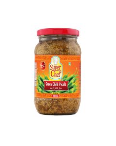 SUPER CHEF GREEN CHILLI PICKLE 400GM