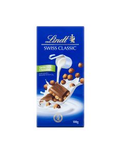 LINDT MILK HAZELNUT 100GM