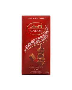 LINDT MILK LINDOR SINGLES 100GM