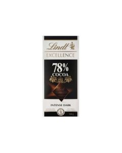 LINDT EXCELLENCE DARK 78% COCOA 100GM