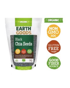 EARTH GOODS ORGANIC BLACK CHIA SEEDS, GLUTEN-FREE 340GM