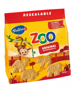 BAHLSEN LEIBNIZ ZOO ORIGNAL BUTTER BISCUITS 100 GMS