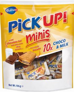 BAHLSEN CHOCOLATE PICK UP! CHOCO MINIS AND MILK 106GM