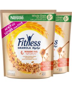 NESTLE FITNESS GRANOLA HONEY BREAKFAST CEREAL 2X450GM