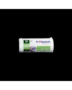 HOTPACK DUSTBIN LINERS WHITE ROLL 45X55 CM -50 PCS-10GALLON