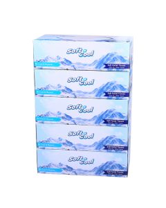 Soft n cool facial tissue,150pulls*2ply-5box