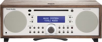 Tivoli Audio Music System+ DAB / FM all-in-one hi-fi system, walnut/beige