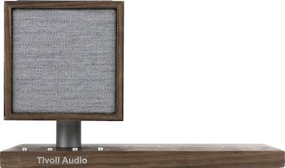 Tivoli Audio REVIVE Bluetooth Speaker with Wireless Charger and Lamp, walnut/grey