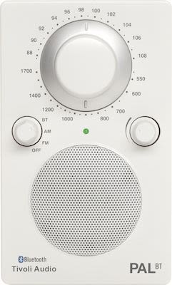 Tivoli Audio PAL BT Bluetooth Portable Radio, white