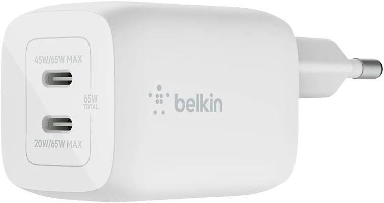 Belkin BoostCharge Pro 68W Dual USB-C PD GaN Wall Charger