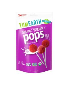 YUM EARTH ORGANIC FRUIT POPS VITAMIN C 14PCS 87GM