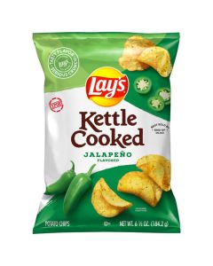 Lay's Kettle Cooked Jalapeno Flavored Potato Chips 6.5OZ