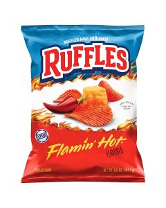 Rufflles Flaming Hot Flavored Potato Chips 6.5OZ