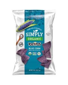 Tostitos Organic Blue Corn Tortilla Chips 9 OZ