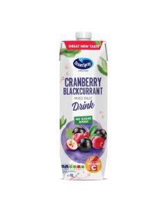 OCEAN SPRAY CRANBERRY BLACKCURRANT NO SUGAR ADDED JUICE 1LTR