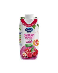 OCEAN SPRAY CRANBERRY RASPBERRY NO SUGAR ADDED JUICE 250ML