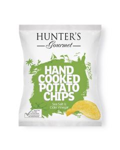 HUNTER'S HAND COOKED POTATO CHIPS SEA SALT & CIDER VINEGAR 125GM