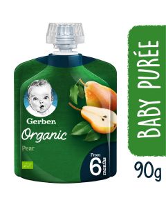 GERBER ORGANIC PEAR FROM 6 MONTHS 90GM