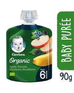 GERBER ORGANIC 4 FRUITS FROM 6 MONTHS 90GM