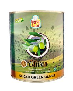 SUPER CHEF GREEN SLICE OLIVES 3 KG