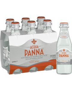 ACQUA PANNA STILL NATURAL MINERAL WATER GLASS BOTTLE 6X250ML