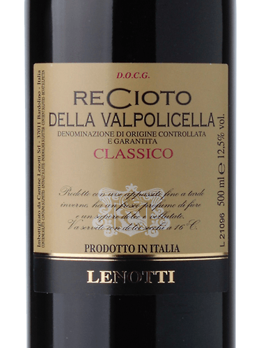 Lenotti Recioto della Valpolicella Classico DOCG