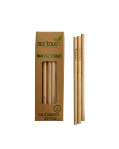 ECO TOUCH BAMBOO STRAW 8MM 50PC