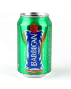 BARBICAN STRAWBERRY FLAVOURED MALT BEVERAGE CAN 330 ML