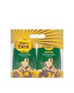 BEST SUPER PISTACHIOS BAG 375G TWIN PACK