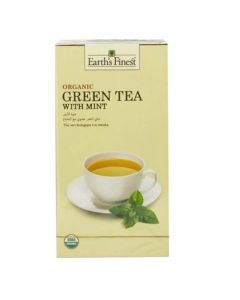 EARTH'S FINEST ORGANIC GREEN TEA WITH MINT (25 BAGS) 37.5GM