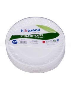 Hotpack- paper plate 7” - 100pcs