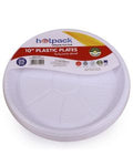 Hotpack-plastic round plate -10” - 25pcs
