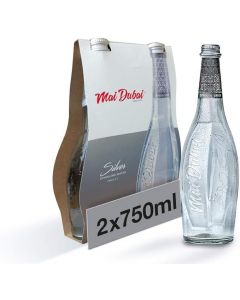 MAI DUBAI WATER SPARKLING GLASS BOTTLE 2X750ML