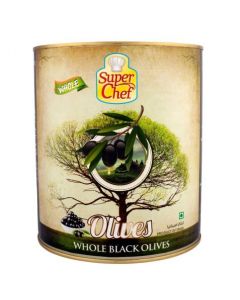 SUPER CHEF BLACK WHOLE OLIVES 3KG