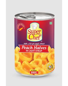 SUPER CHEF PEACH HALVES IN LIGHT SYRUP 840GM