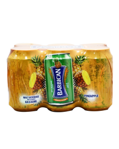 BARBICAN PINEAPPLE FLAVOURED MALT BEVERAGE CAN 6X330 ML