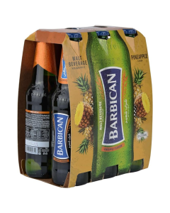 BARBICAN PINEAPPLE FLAVOURED MALT BEVERAGE GLASS 6X325ML