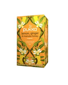 PUKKA WELLNESS TEA LEMON,GINGER & MANUKA HONEY 20X2GM