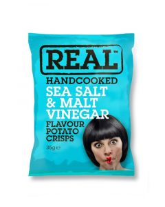 REAL CRISPS SEA SALT & MALT VINEGAR FLAVOUR 35GM