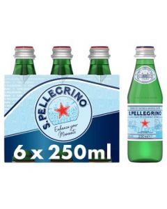 SAN PELLEGRINO SPARKLING NATURAL MINERAL WATER 6X250ML