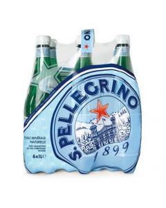 SAN PELLEGRINO SPARKLING NATURAL MINERAL WATER PET BOTTLE 6X1LTR